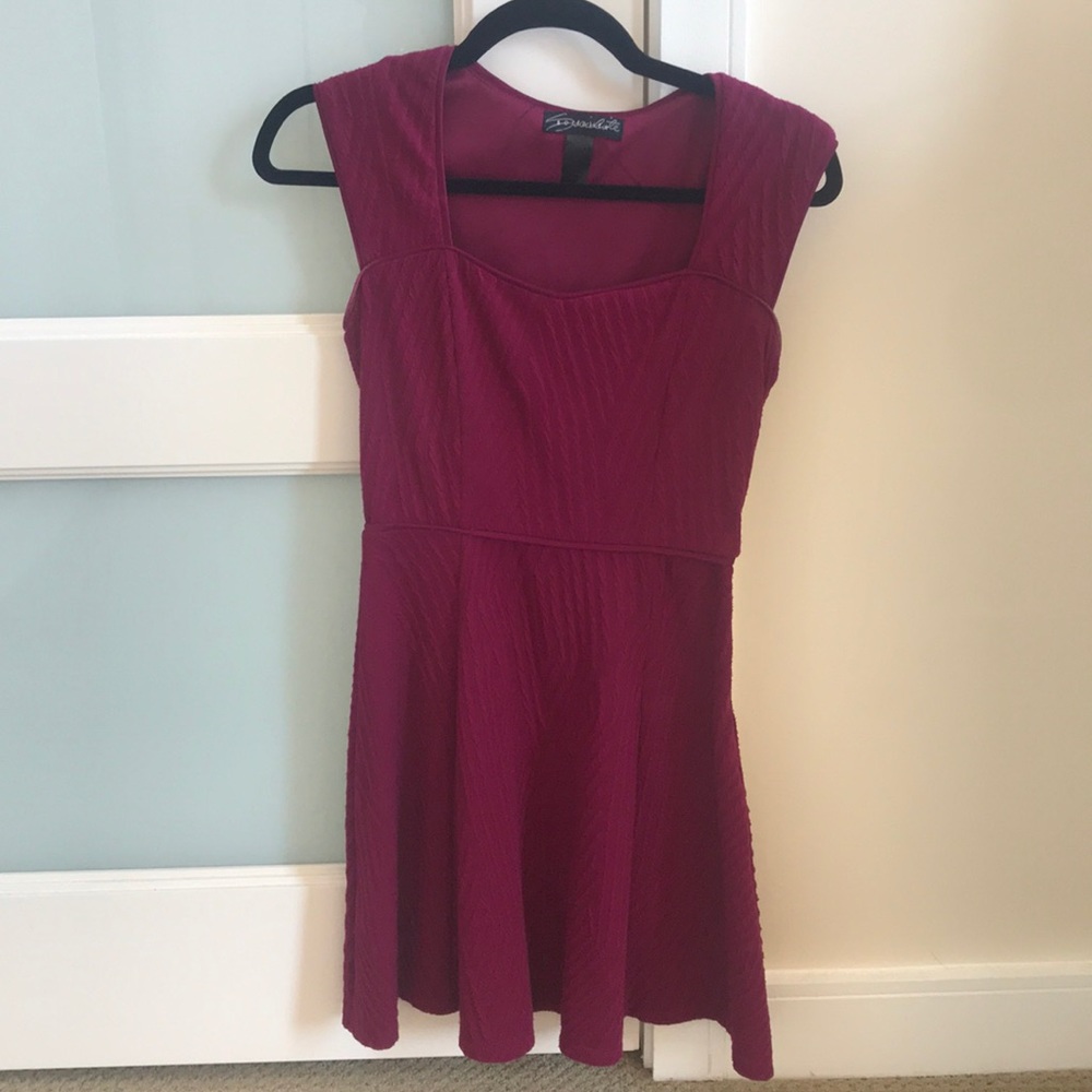 Fit and Flare Textured Skater Dress